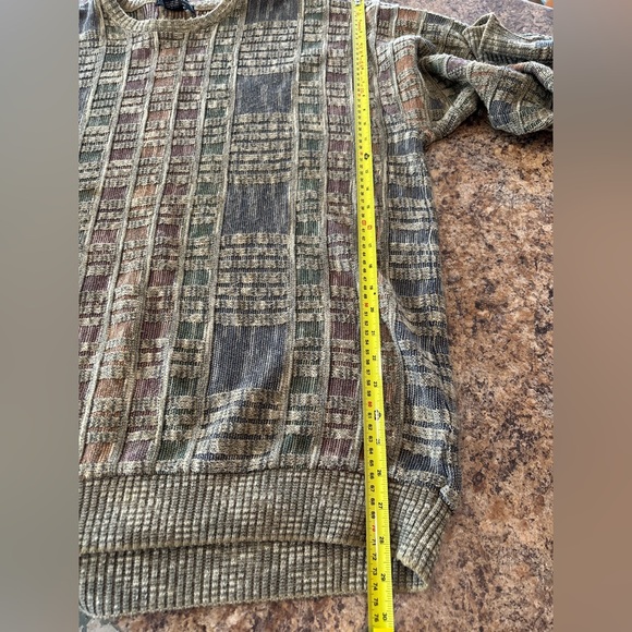 VTG Iconic Cotton Traders Mens Coogi Style 90’s Textured Multicolored Sweater,XL - Picture 13 of 16